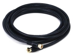 12ft RG6 (18AWG) 75Ohm Quad Shield CL2 Coaxial Cable w/ F Type Connector 3032