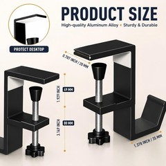 Headphone Stand – Aluminum Alloy Headphone Holder Under Headset Stand For Desk