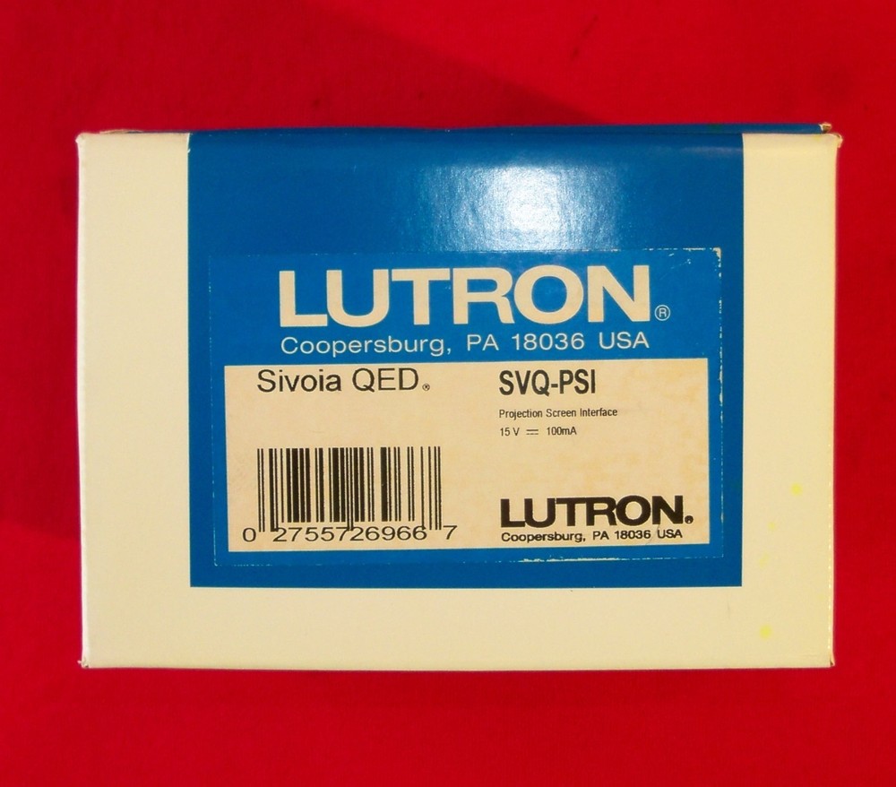 Lutron Sivoia QED SVQ-PSI Projection Screen Interface PELV 400-164 15v 100mA NEW