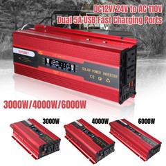 7000W Power Inverter DC 12V 24V To AC 110V 220V Pure Sine Wave Solar Converter