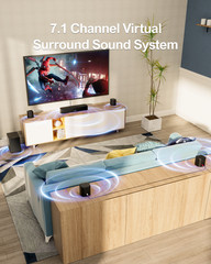 ULTIMEA 7.1 Sound Bar for TV with Subwoofer 330W Virtual Surround System AuraA40