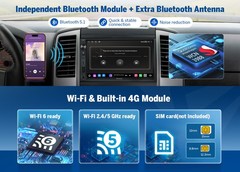 Car Stereo Head Unit Apple CarPlay GPS 7″ QLED 6+64 Android Double DIN Fast Boot