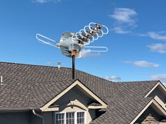 Limited Offer Outdoor TV Antenna Pole Motorized HDTV 4K 360° HDTV Antenna + Pole