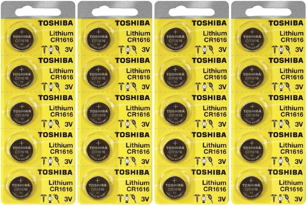 20 Toshiba CR1616 1616 Lithium Coin Cell Batteries
