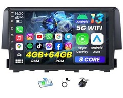 [8Core 4GB RAM 64GB ROM] Car Radio for Honda Civic 9 Inch 8 Core 4G RAM 64G ROM