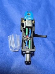 Genuine ATVM95C Cartridge/Black Technics Style Headshell/SILVER LITZ WIRES