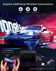 4K Projector 40000LMS 1080P 3D 5G WiFi Bluetooth Video Home Theater 230″ Display