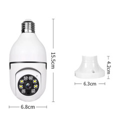 360° 1080P IP E27 Light Bulb Camera Wi-Fi IR Night Smart Home Wireless Security