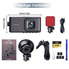 4K Dash Cam Front Dash Camera Super NIght Vision WIFI&GPS With 64GB SD Card