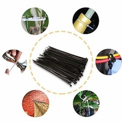 4″ 6″ 8″ 12″ 15″ 18″ 24″ Black Zip Tie Heavy Duty Nylon UV Resistant UL Bulk LOT
