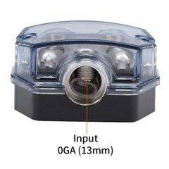 2 PACK 2 Way Blue Distribution Block 0-4 AWG In, 4-8 AWG Out for Power or Ground