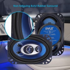 Pyle 4x6in. 240W 3-Way Speakers (Pair) New PL463BL