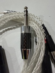 Pure Silver Braided Audio Cable 6.35mm Male to Dual XLR (Audeze) + 3.5mm Adapter