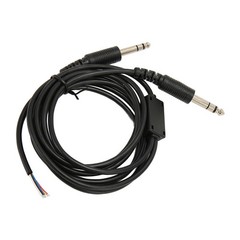 Aviation Headset Replacement Cable 6.6ft Dual GA Plug For David Clark/AVCOMM