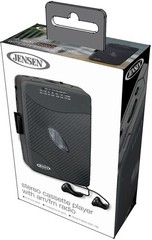Jensen SCR-75 Personal Stereo Cassette Player – AM/FM – Stereo Earbuds (Black) [