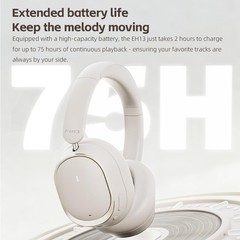 FiiO EH13 Wireless ANC Bluetooth Headphones, 42dB Hybrid ANC, (Black)
