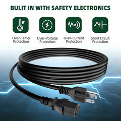 UL 6ft AC Power Cord For Benson Amps Chimera Bourbon Burst 30W 2×12″ Amp Head