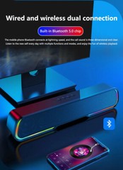 Surround Sound Bar 4 Speaker System Wireless Bluetooth Subwoofer TV Home Theater