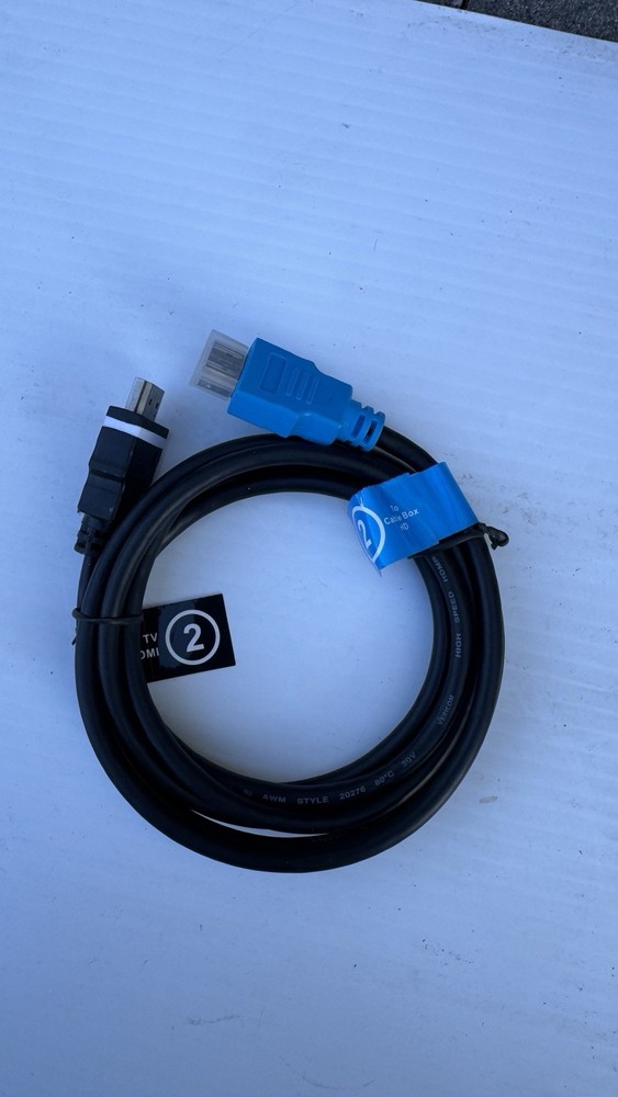 10X -Digital High-Speed 1.4 HDMI Cables PVC Black Cord (6 feet)