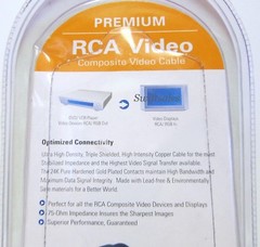 BAFO Premium 24K Gold Plated Composite RCA Video Cable 14′ 14FT Retail Pack