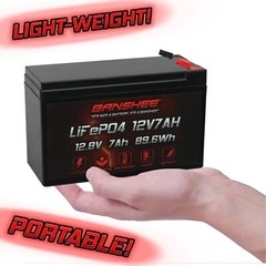 Deep Cycle LiFePO4 Lithium Battery 12V 7Ah SLA Battery Replaces Enduring 6-FM-7