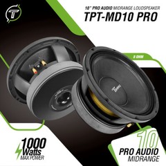 (2) 10″ MIDRANGE TIMPANO 1000W TPT-MD10 PRO 8 OHM CAR PRO AUDIO SPEAKERS – PAIR