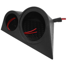 Dash Mount Midrange & Tweeter Pods Boxes 2-Way Speaker Bracket Housing Plastic