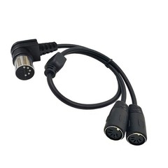 50cm MIDI DIN 5 PIN 1 Male Jack to 2 Female Plug Socket Y Splitter Adapter Cable