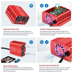 300W Car Van 12V to 110V 120V Power Inverter Converter Charge Phone Laptop Trip