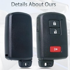 Smart Key Fob Shell Case Replacement Fits for Toyota Tacoma Tundra RAV4 Prius