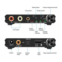 Aluminium Alloy 24-Bit 192 kHz Optical Digital To Analog Audio Converter Host