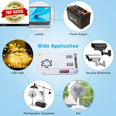 12V 50A 600W Universal Power Supply AC 110V/220V to DC 12V Regulated Switching P