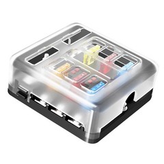 Compact LED Indicator Fuse Block with 6 Circuits – 30 Amps for Easy Installation