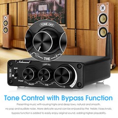 200-Watt Bluetooth 5.0 Stereo Audio 2 Channel Amplifier Hi-Fi Speaker Power Amp