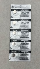 5 Energizer 392 SR41SW Silver Oxide 1.55V Low Drain Coin Cell Batteries