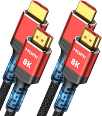 8K 10K HDMI 2.1 Cable 6.6FT/2M 2-Pack, Ultra High Speed HDMI Cable