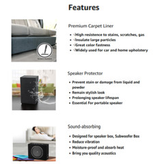 Speakers Subwoofer Interior Cover Carpeting for Sub Box Replacement Carpet Lot