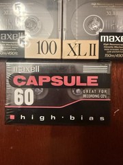 Vintage Maxell XLII 100 Blank Cassette Tape Lot Type II High Bias + Head Cleaner