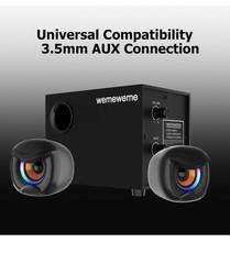 Wemeweme Computer Speakers, PC Speakers Subwoofer Desktop Laptop Monitor Gaming