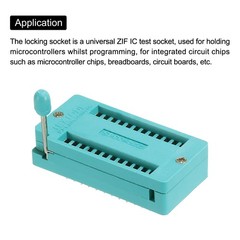 Pack of 4 Universal IC Test ZIF Socket 24 Pin 2.54mm Pitch