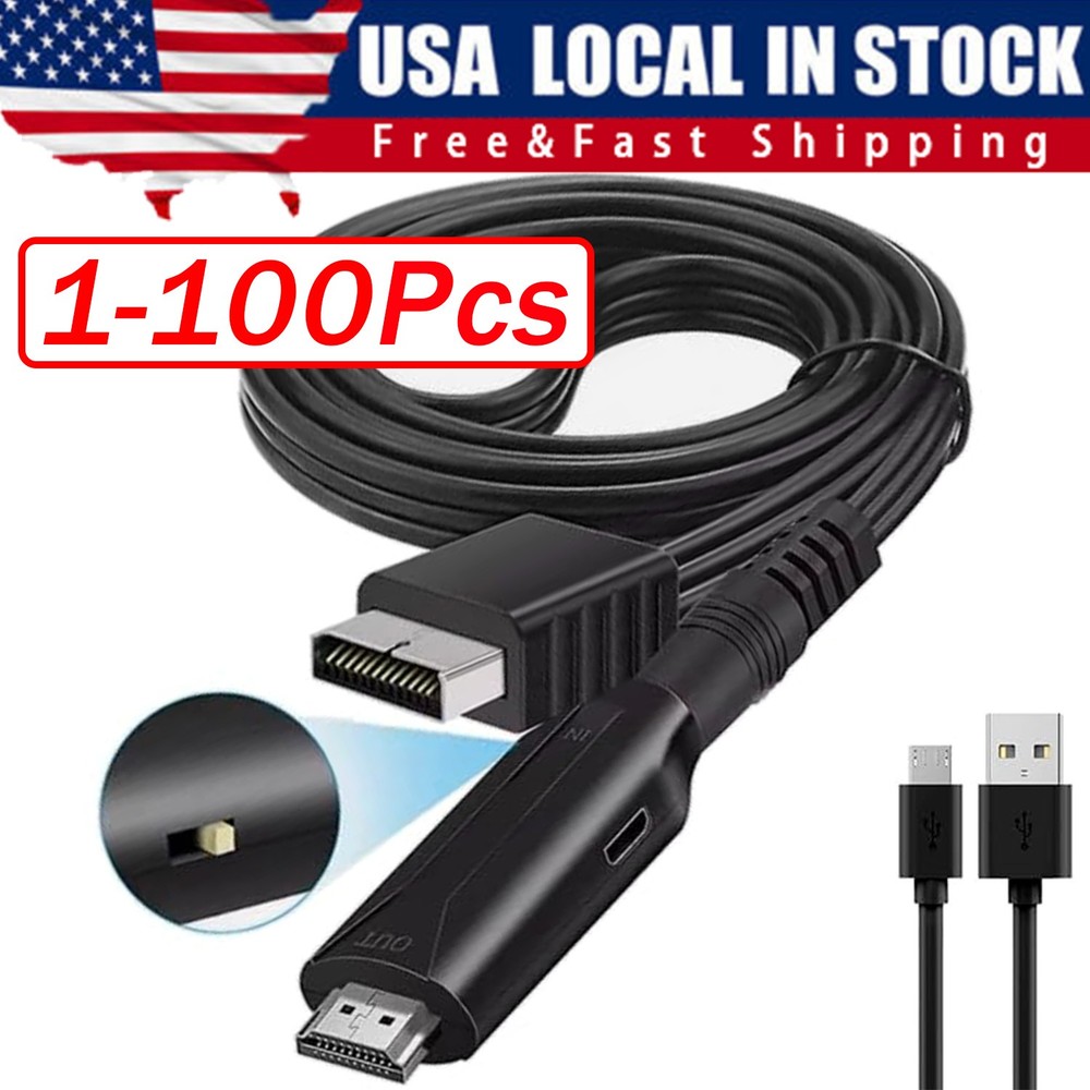 For Sony PS1 PS2 to HDMI Adapter Cable Game Console Audio Video Converter Lot