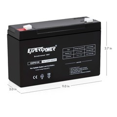 ExpertPower 6Volts 12Ah Replacement Battery for Portalac GS PE6V13