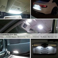 10x T10 LED Canbus Error Free Bulbs 13 SMD 194 W5W Car Wedge Lamp Dome Map Light