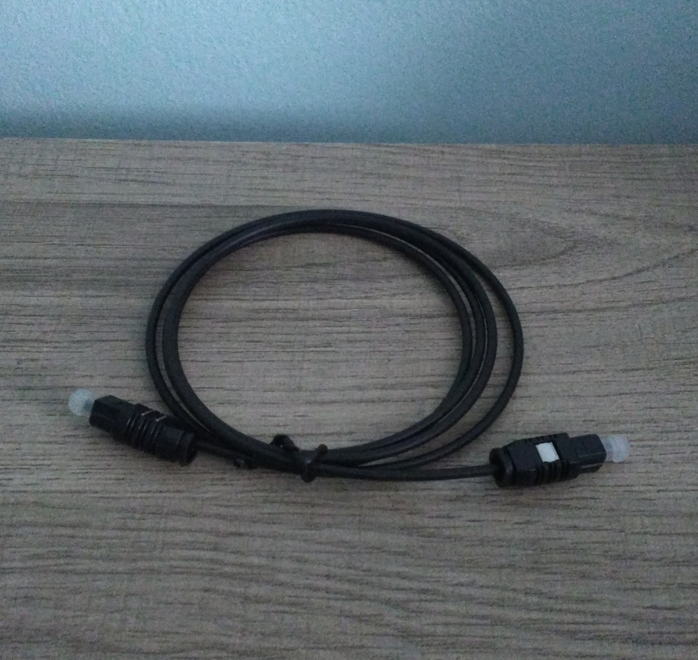 Toslink Optical Audio Fiber Cable, Black, Male to Male, Less Than 10ft