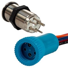BLUEWATER 19MM IN RUSH PUSH BUTTON SWITCH NAV/ANCHOR