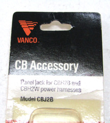 Vanco CBJ2B Panel jack for CBH2B & CBH2W Power Harnesses CB Radio Accessory Kit