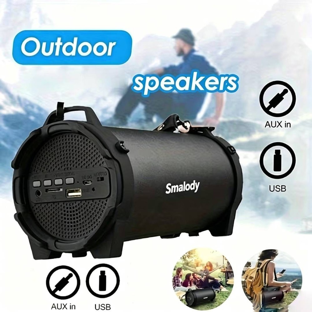Loud Bluetooth Speaker Portable Wireless Boombox Aux Rechargeable Bass System