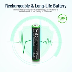 Hiquick AAA AA Rechargeable Batteries 1100/2800mAh 1.2V / 8 Slots Charger Lot