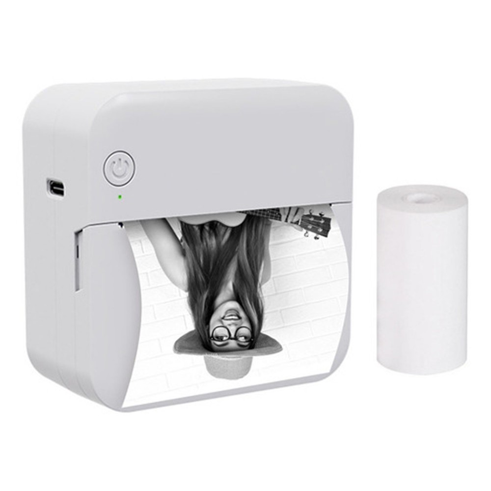 Small thermal paper printer, label barcode photo, wireless Bluetooth printer