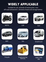 12V 6A LiFePO4 AGM Lead Acid Smart Charger Pulse Repair Auto Battery Maintainer